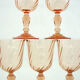 5 verres à pied - Rosaline Luminarc Arcoroc France - vintage années 80