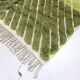 Tapis berbère marocain M'rirt bicolore vert 2,91x2,04m