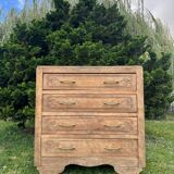 Vintage carved solid wood chest of drawers – 4 drawers