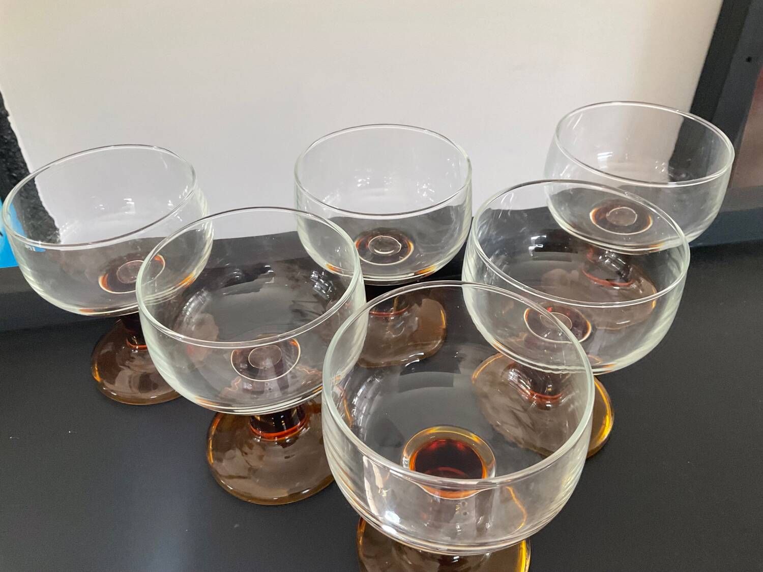 Set of 6 vintage glasses from the 70s France