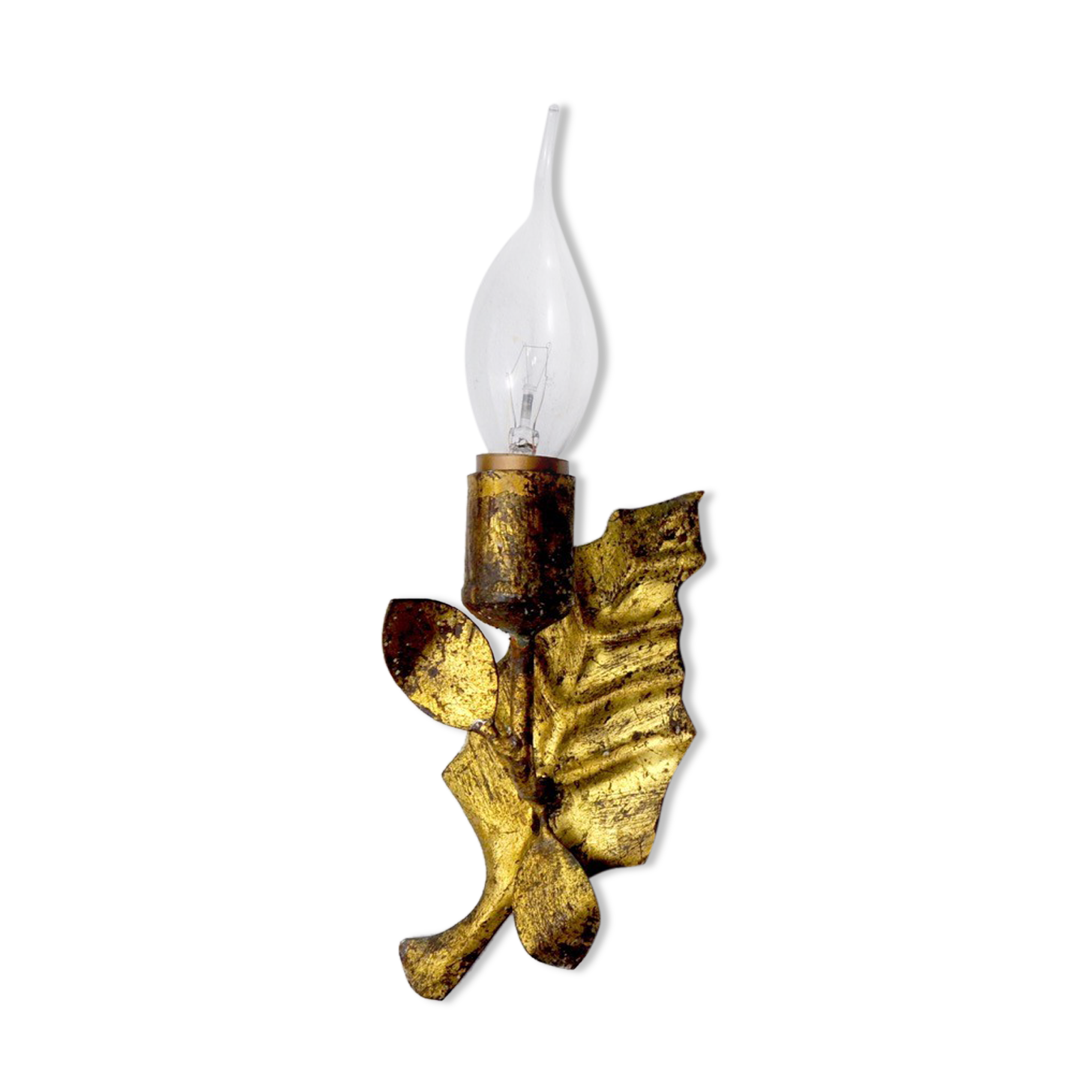 Pair of midcentury wall lamps "Leaves", Italy, 1970