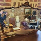 Louis XV style wooden mirror