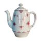 White teapot with rose pattern, Erica model by Franciscan, England