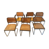 Set of 4 chairs B32 and 2 armchairs B64 Cesca by Marcel Breuer Italian Edition 1980