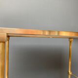 Table d'appoint en marbre et laiton