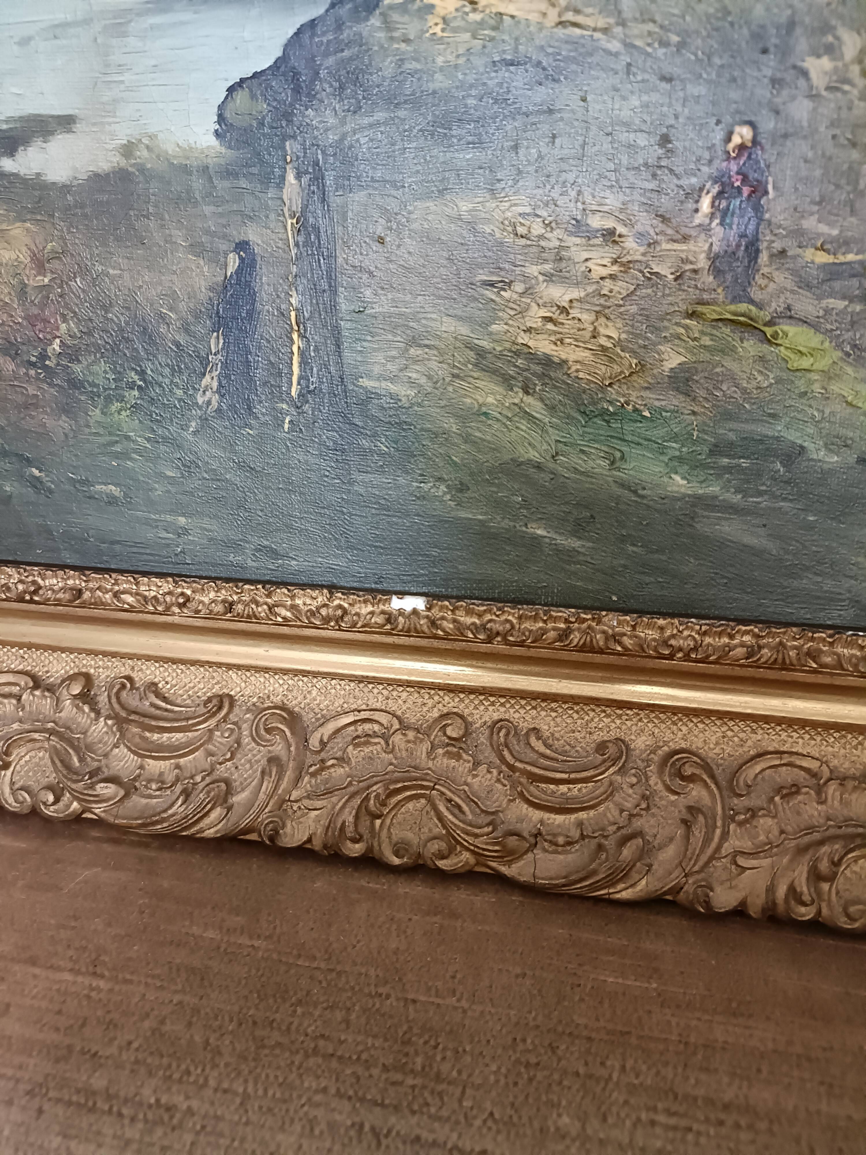 Oil on canvas by artist C. Lion