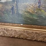 Huile sur toile signée artiste C. Lion