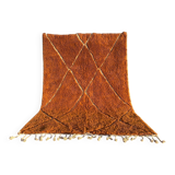 Beni Ouarain rug 300x200 cm – Thick ochre wool with tribal patterns