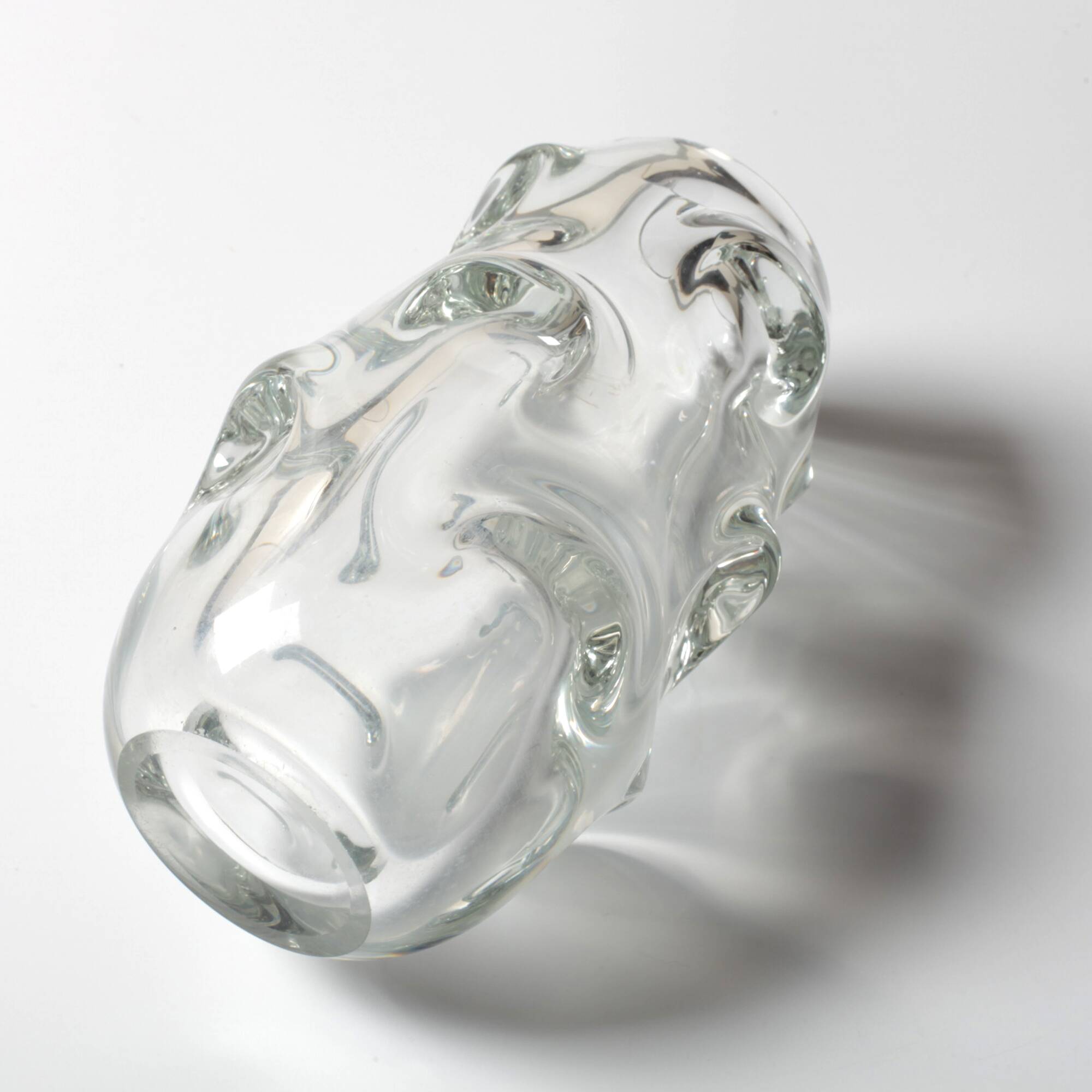 Vase en cristal / Börne Augustsson / Åseda glasbruk / Suède / années 1940