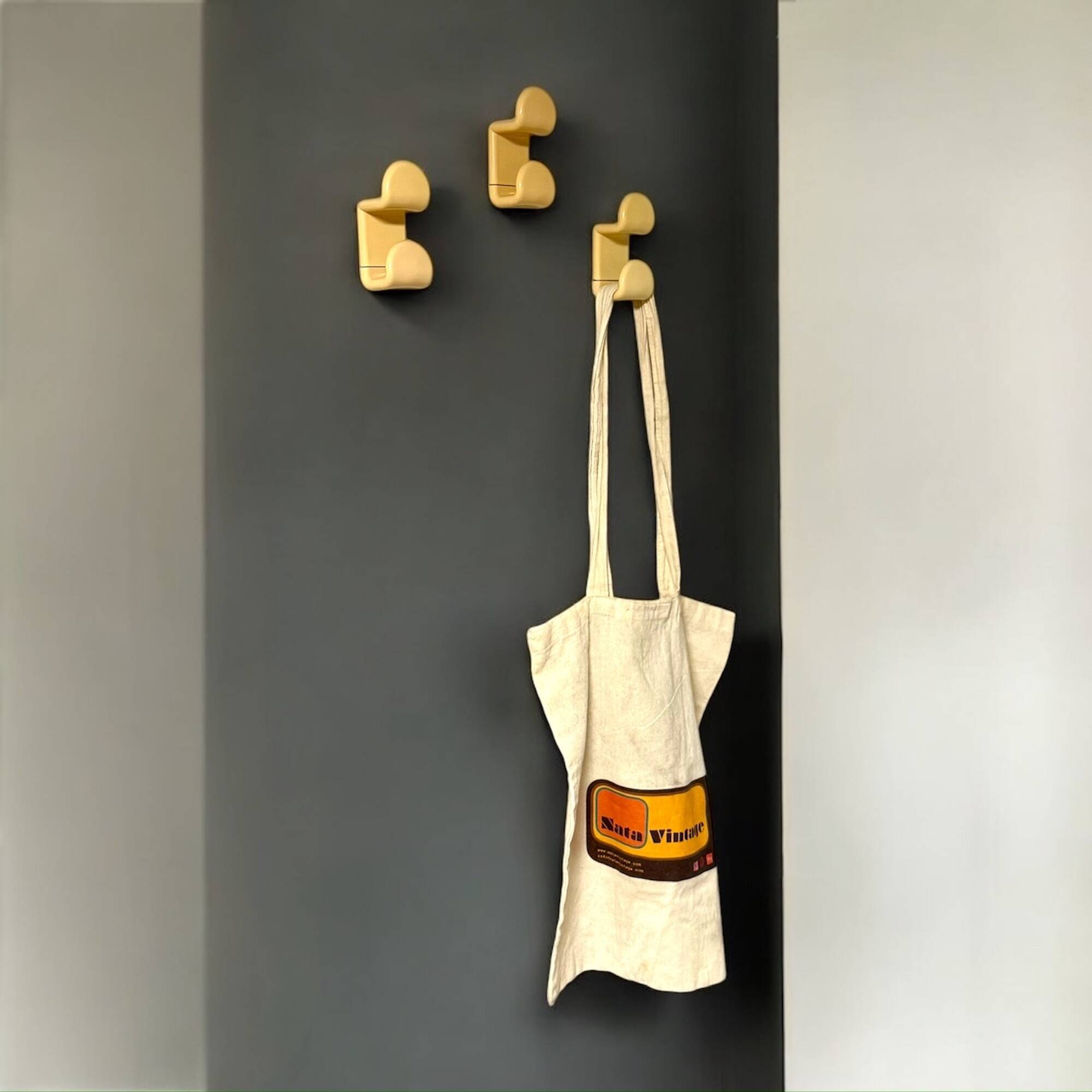 Set of Beige Coat Hooks by Ambrogio Rossari for Gedy, 1970s