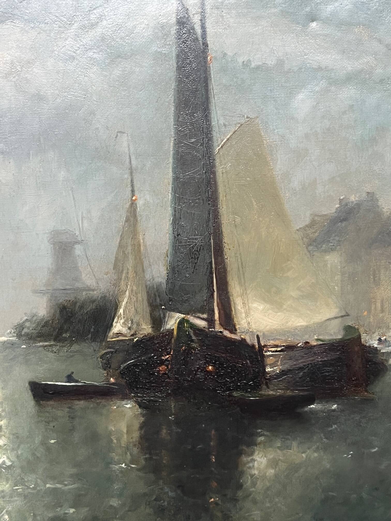 Louis Adolphe Jacobs (1859-1940). "Seascape".