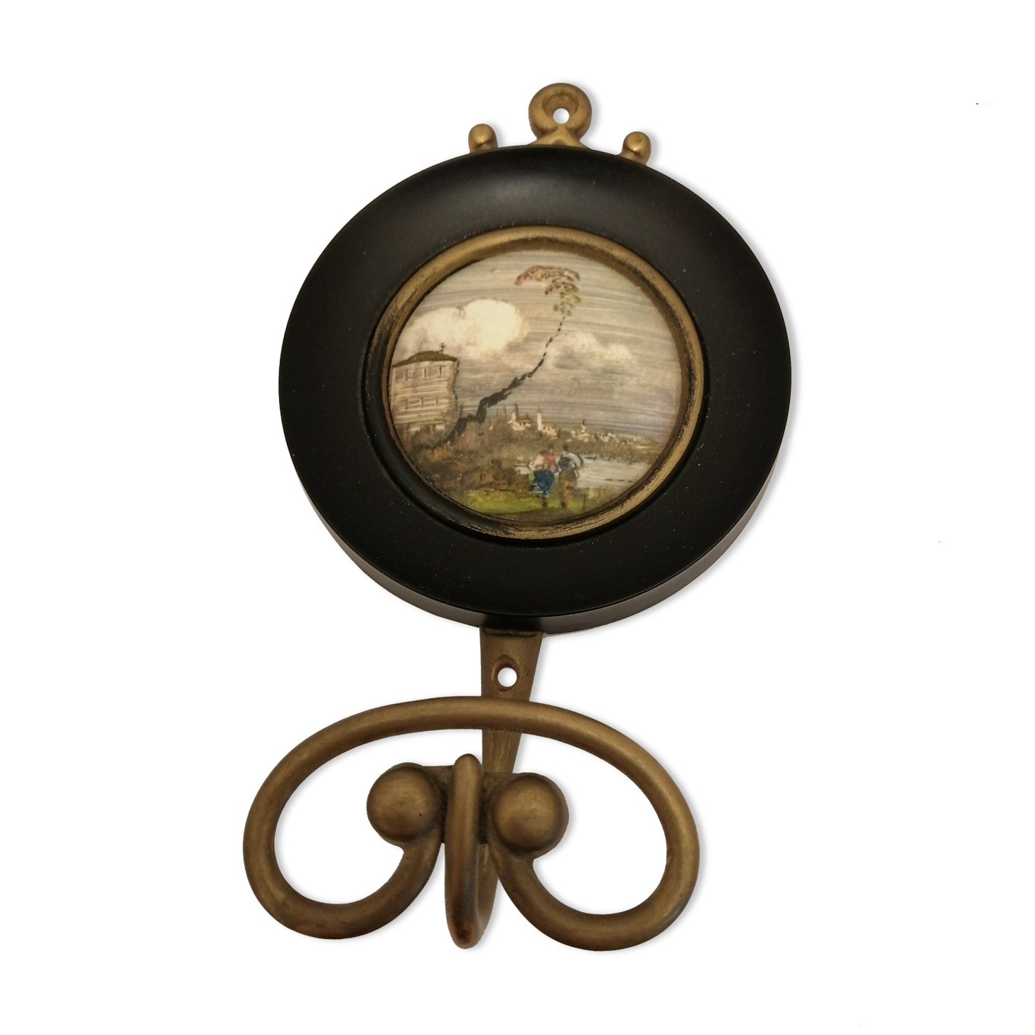 Old brass and wood pulp bakelite