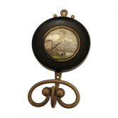 Patère en laiton et bois bakelite  ancien