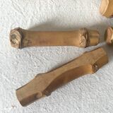 Vintage bamboo wooden knife holder