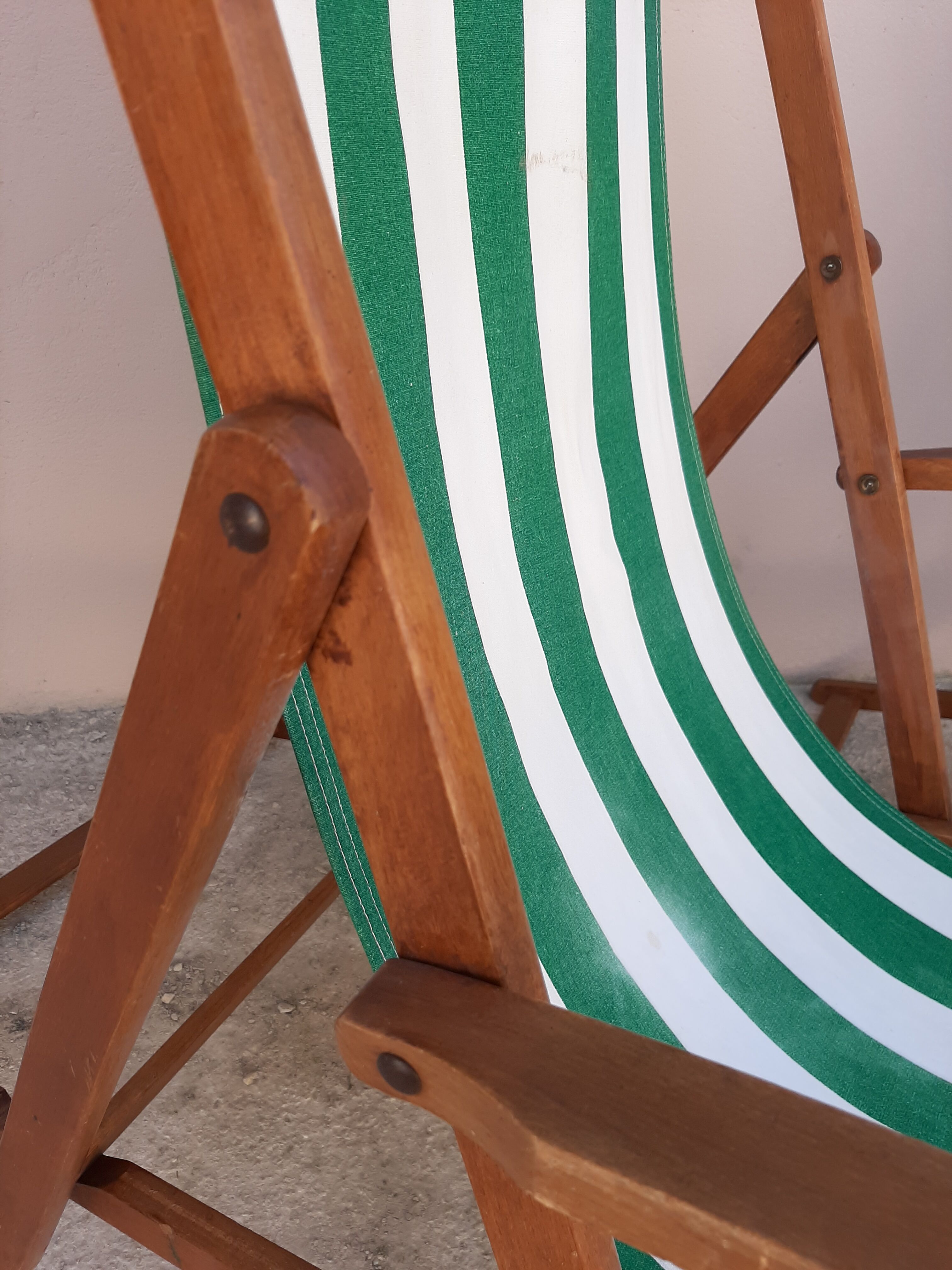 Pair of Chilean vintage sunbeds