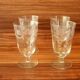 4 Antique engraved goblets - wine glasses