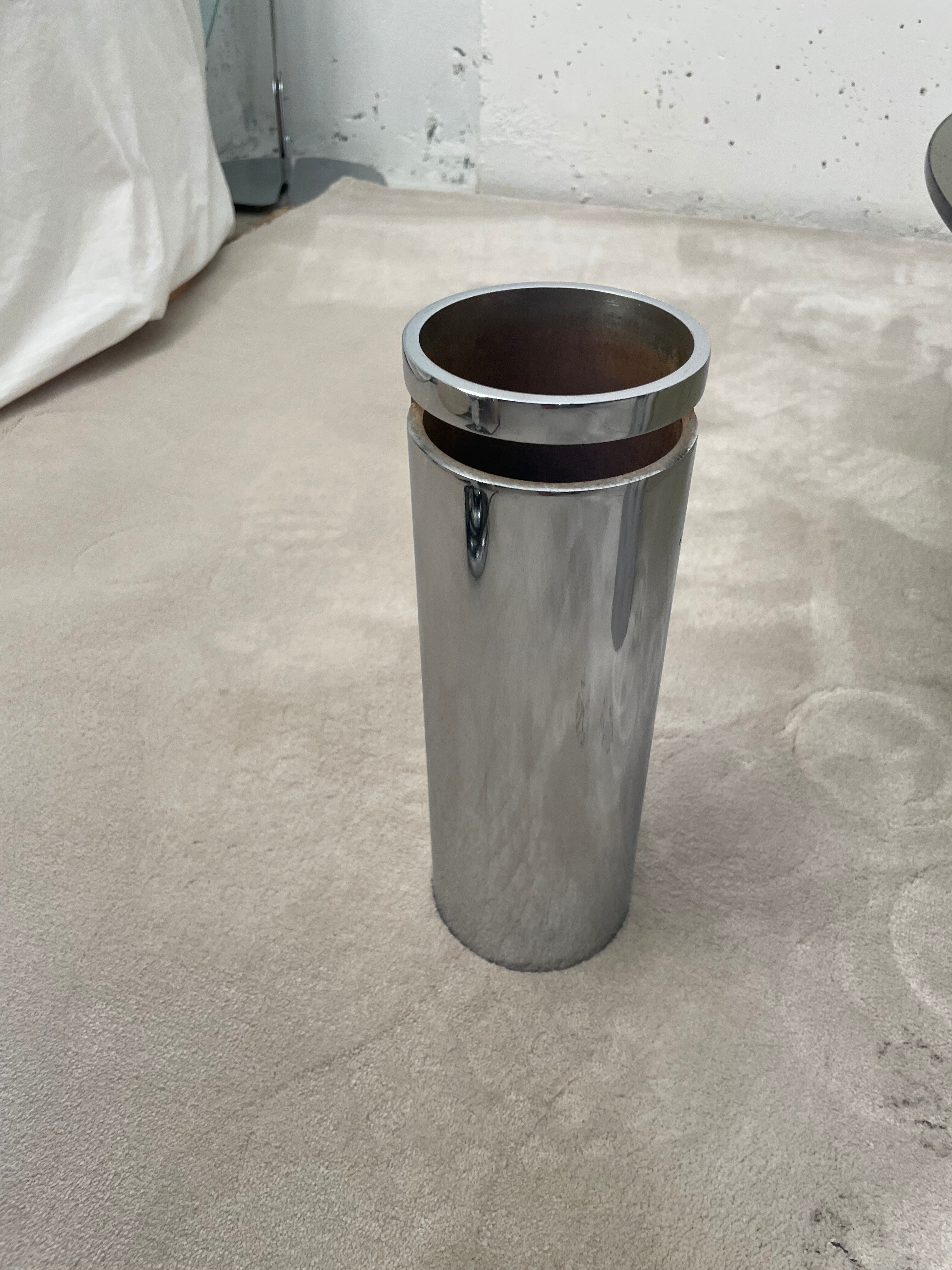 Coffee table chrome and glass 1970