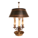Gilded bronze and painted tin bouillotte lamp