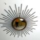 Vintage metal sunburst mirror 1970s