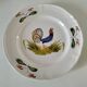 Hand-painted earthenware plate from Pornic, vintage rooster design