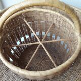 Wicker bottle holder basket