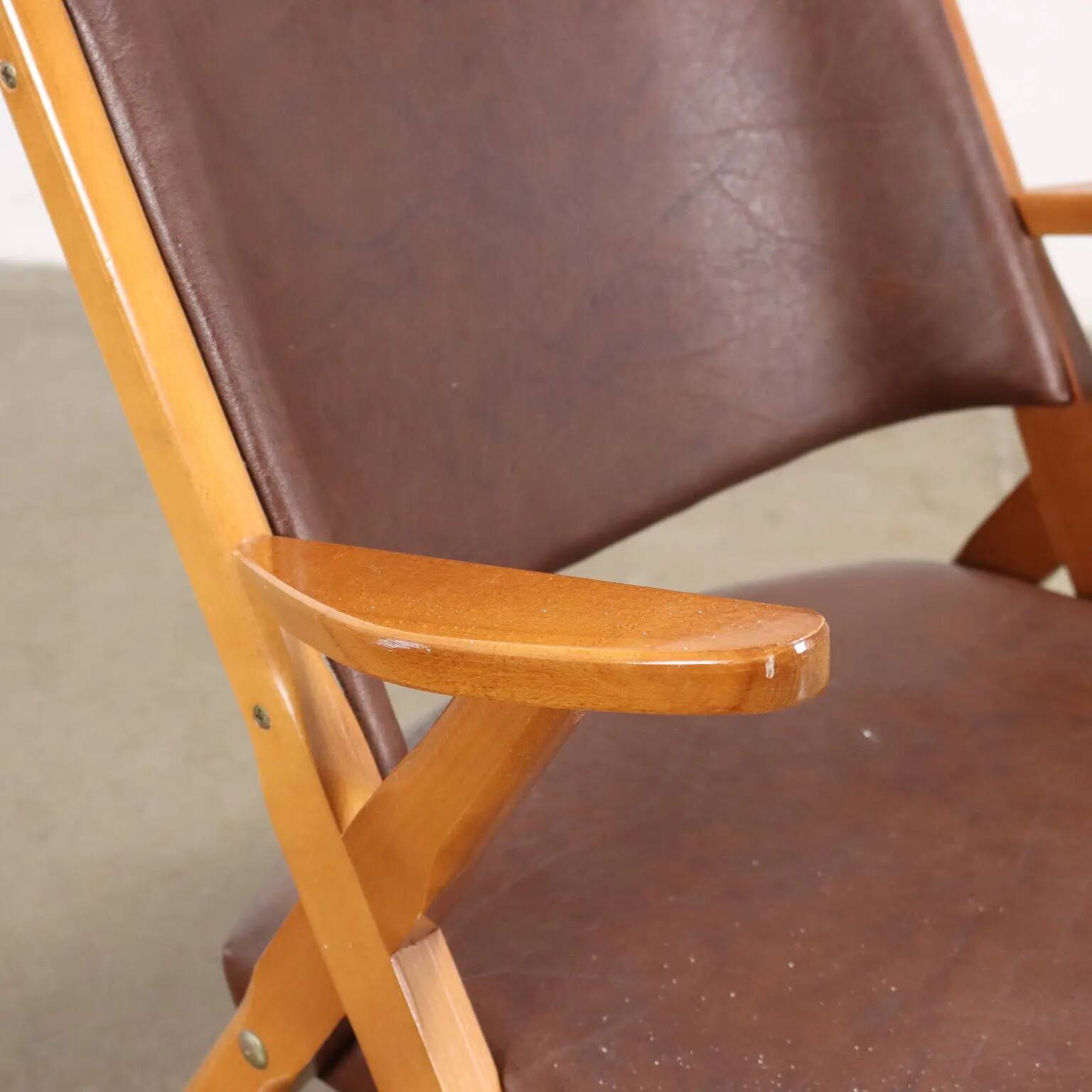 Armchair in faux leather Italy 1960s