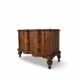 antique walnut serpentine commode