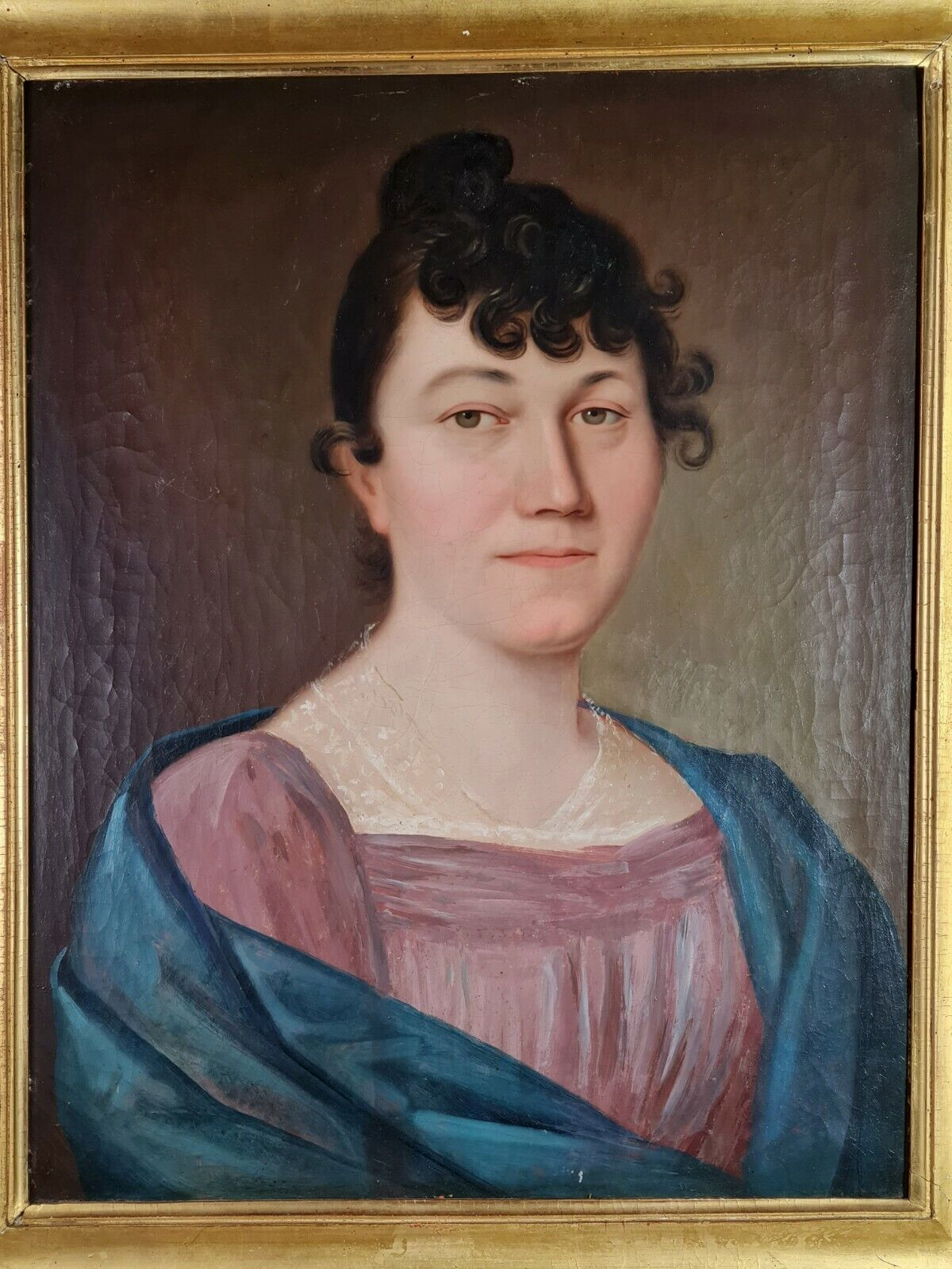 French School early nineteenth century portrait of a young woman Beautiful state SB