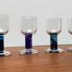 Verres de design allemand par Regina Kaufmann pour Glashagen Hütte, ensemble de 4