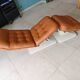 Vintage Lounge Chair & Ottoman "Origlia" – Tawny Leather & Pirelli Straps