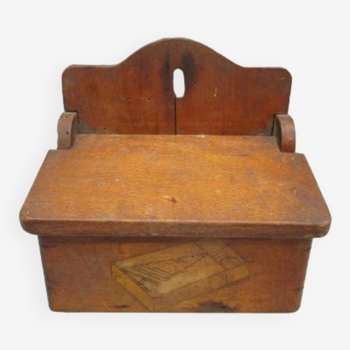 Antique wooden wall matchbox