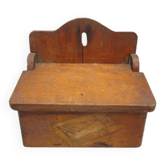 Antique wooden wall matchbox