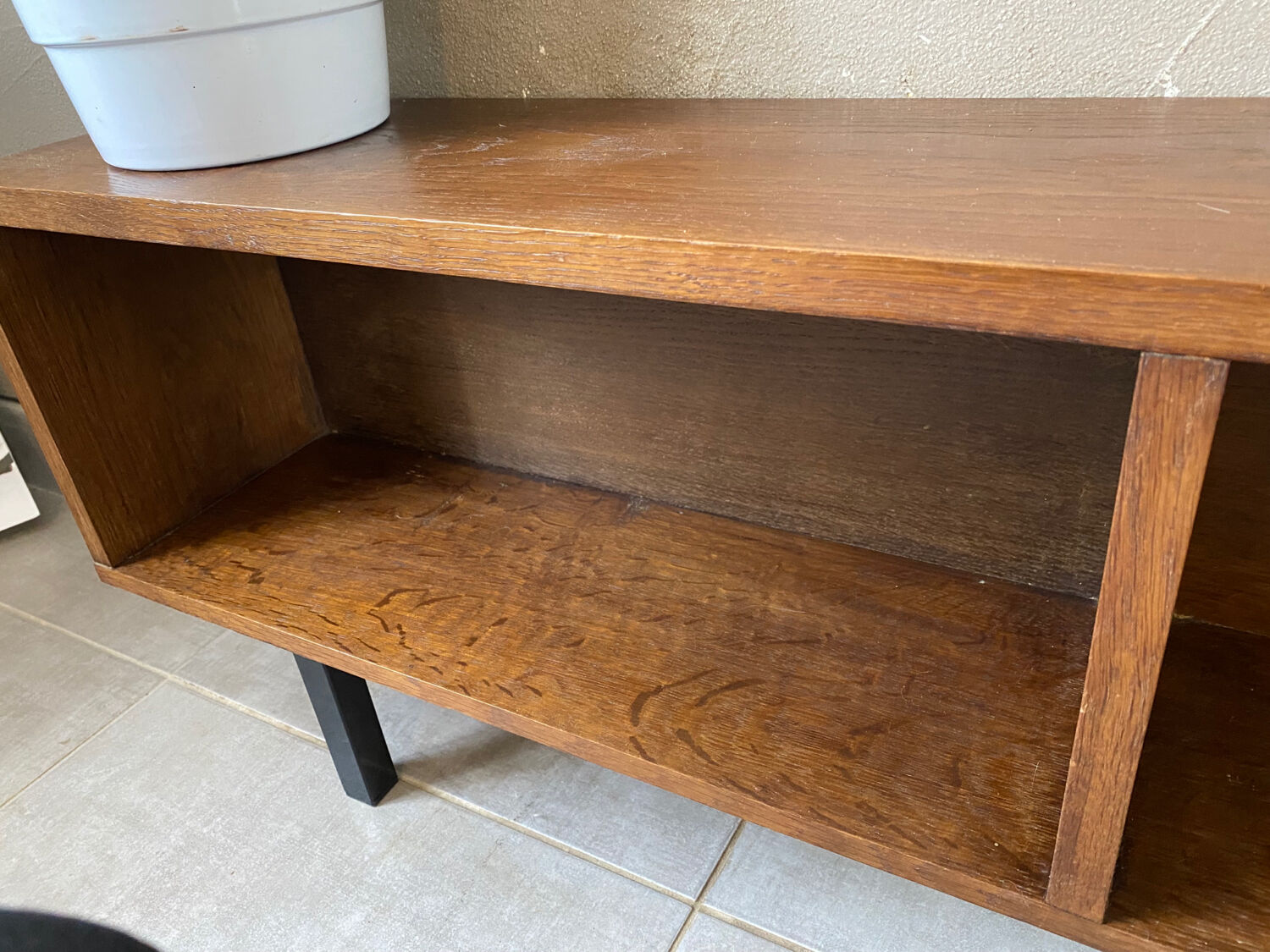 Enfilade of the 50s vintage solid wood (shallow)