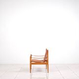 Safari leather lounge chair by Erik Worts for Niels Eilersen