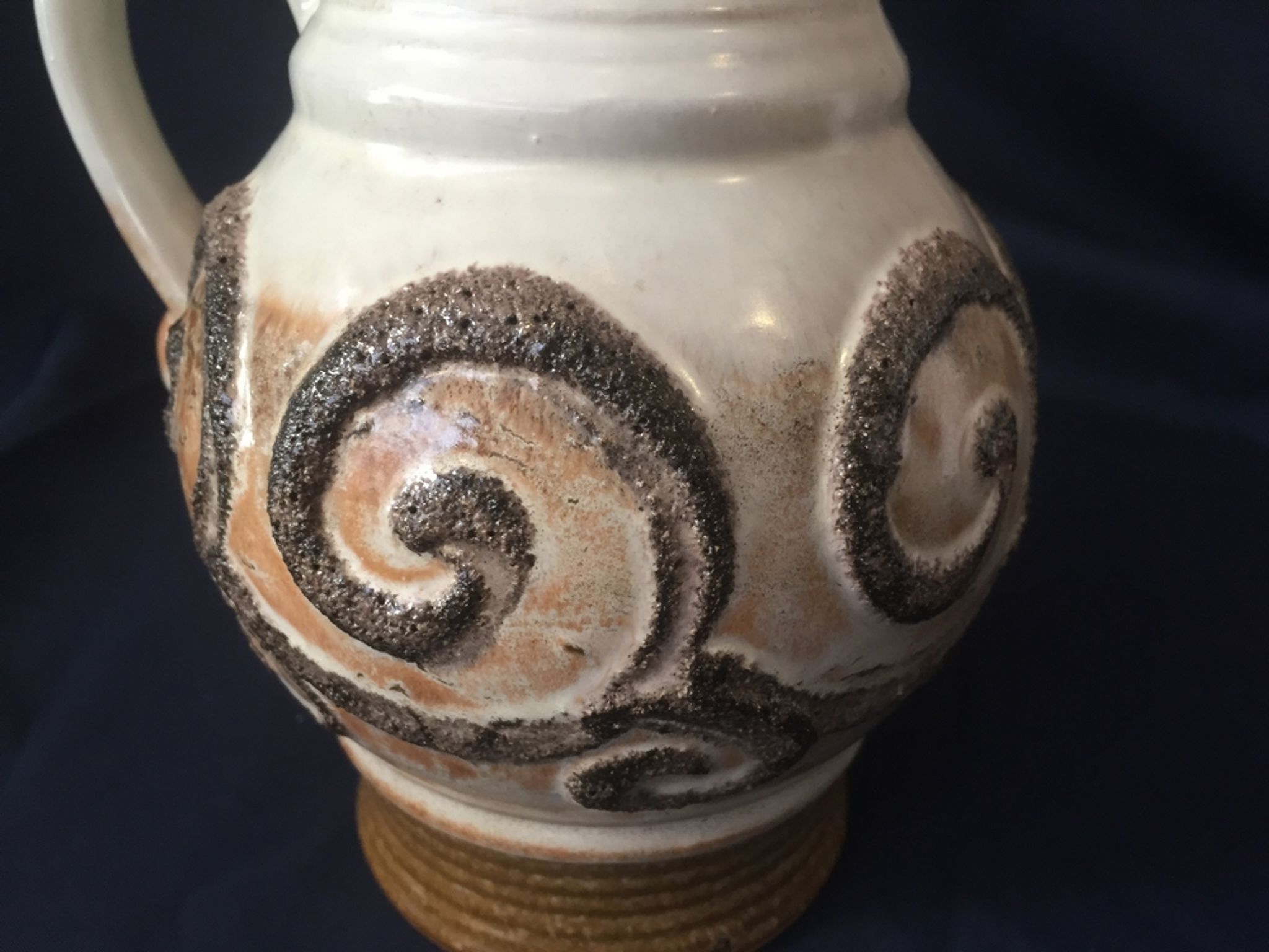 Ceramic jug or pitcher from the strehla fat lava workshops