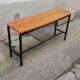 Vintage metal and wood console