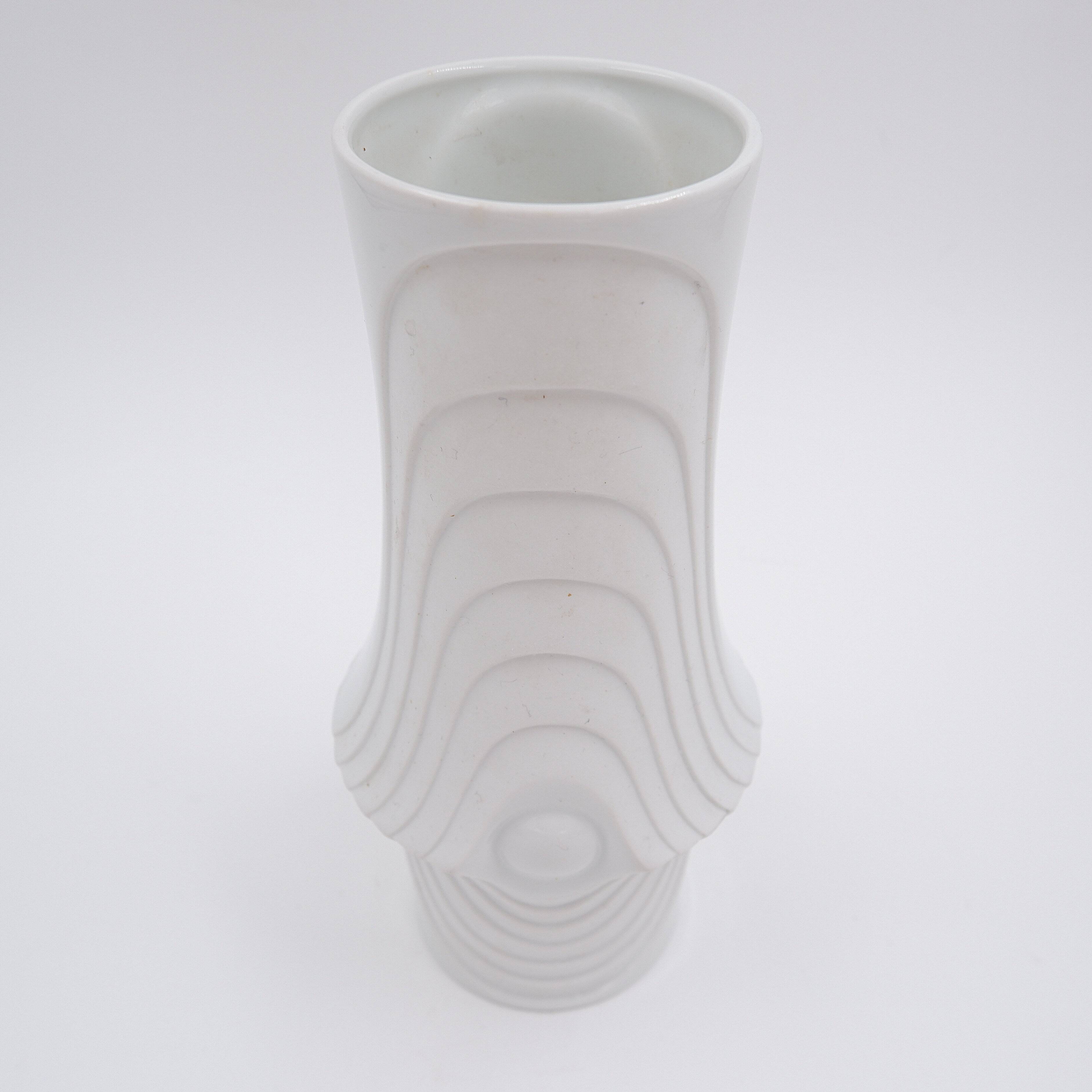 Op Art porcelain vase by Royal Bavaria KPM, Germany, 1970s