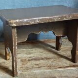 Mini-bench stool in old patinated solid wood