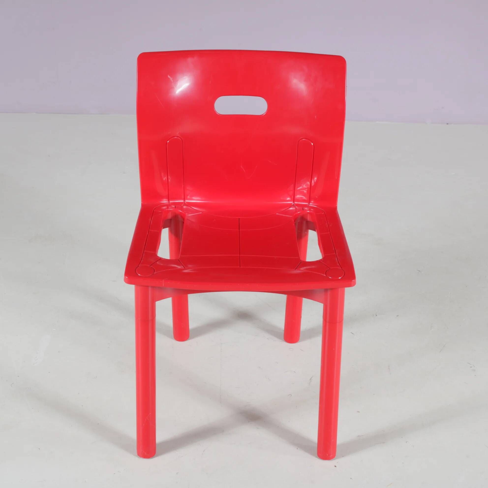 1980s “4870” chairs by Anna Castelli Ferrieri for Kartell, Italy