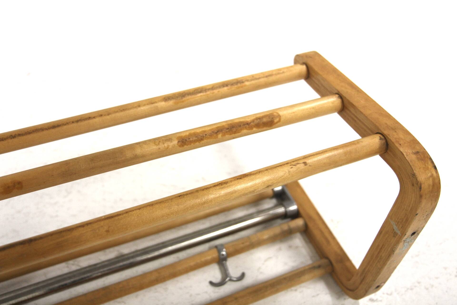 Scandinavian birch coat rack, Sweden, 1940