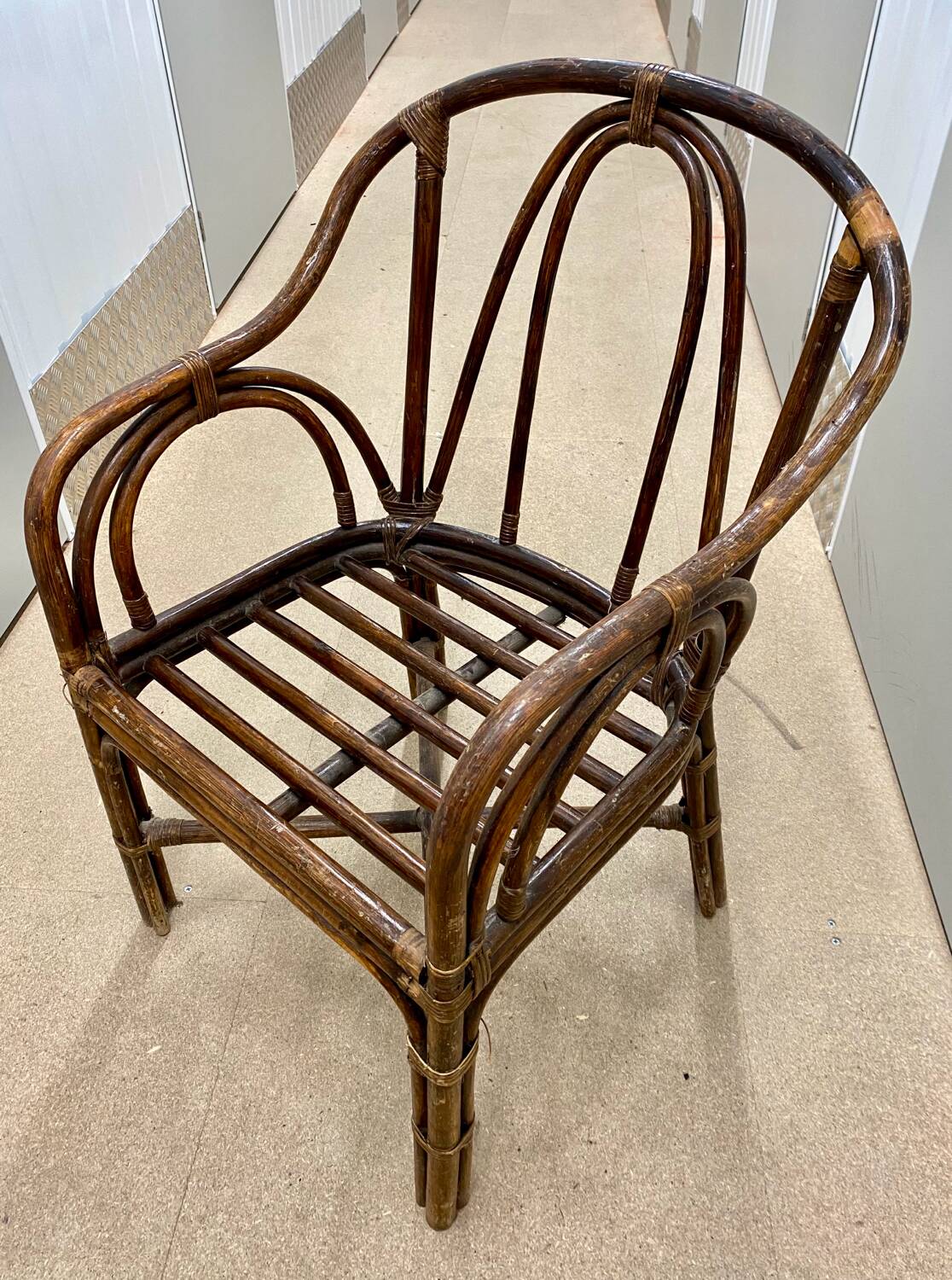 Vintage rattan armchair (1960s)