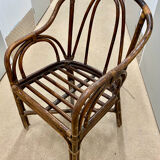 Fauteuil en rotin vintage (années 60)