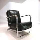 Fauteuil Art Déco en tube d'acier dans le goût de Gilbert Rhode Troy Sunshade, 1930