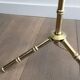 Floor lamp in faux-bamboo style, made of bronze and brass by Jacques Adnet