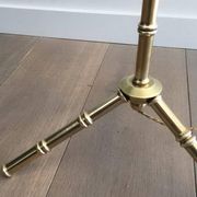 Floor lamp in faux-bamboo style, made of bronze and brass by Jacques Adnet