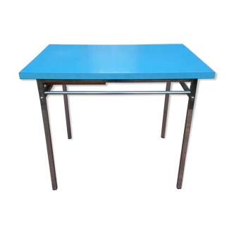 Blue formica kitchen table