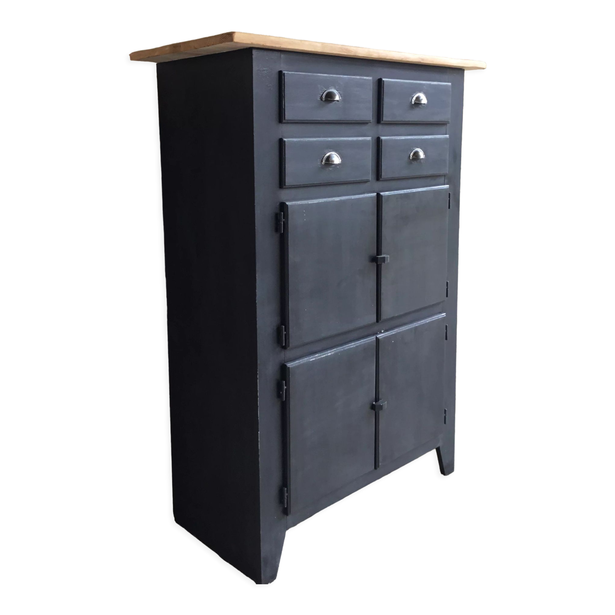 Craft furniture or top black and wood sideboard