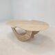 Table basse italienne en travertin, années 1980