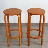 Pair of 2 80s bar stools