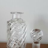 Trio of Baccarat crystal bottles bamboo model, circa 1910